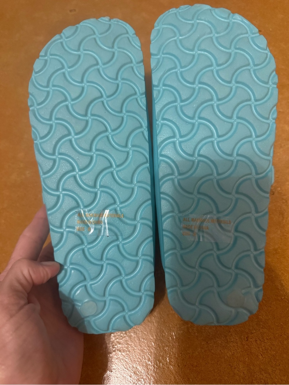 Wild Diva Turquoise Double Buckle Slide Sandals - Picture 2 of 3